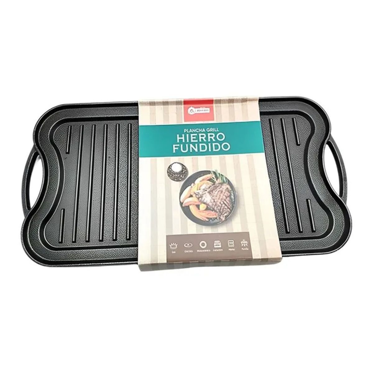 RECORD - Plancha Grill Hierro Fundido Record  51x25 Cm Negro