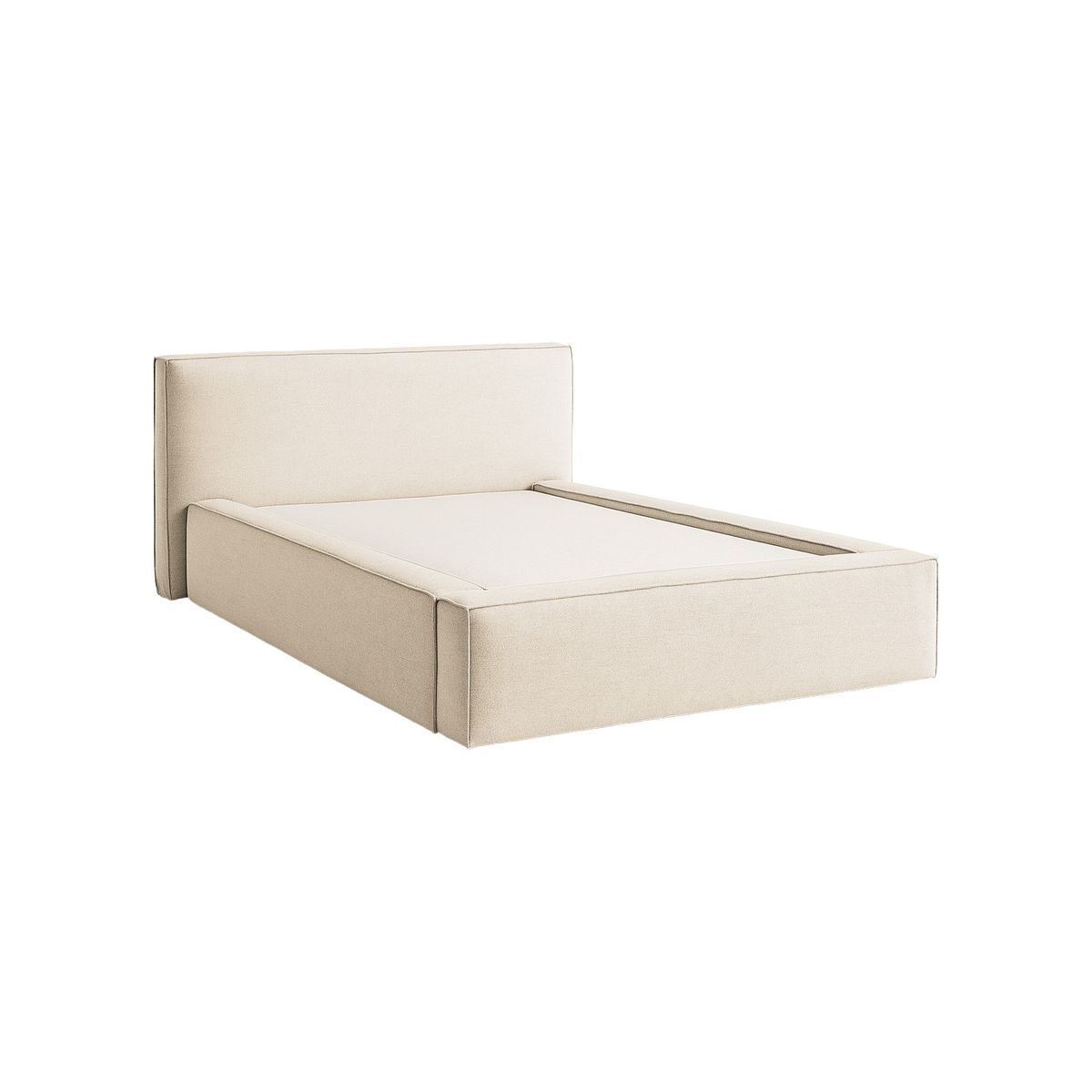 MUEBLES MACRUMO - Cama tapizada Vrasa - 2plz Beige claro