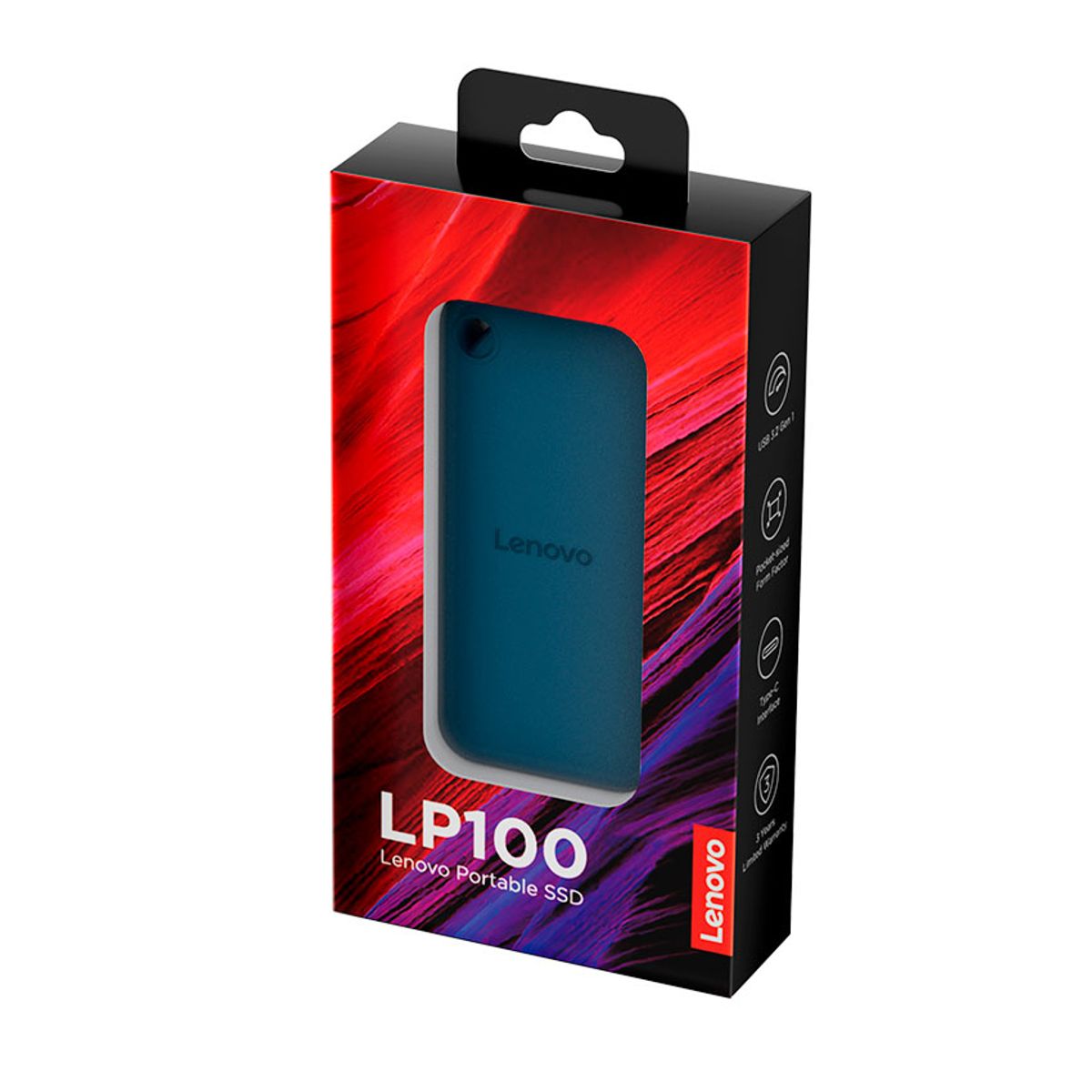LENOVO - SSD Portátil Lenovo LP100 1TB Azul USB 3.2 Gen1 5SD1Q42867