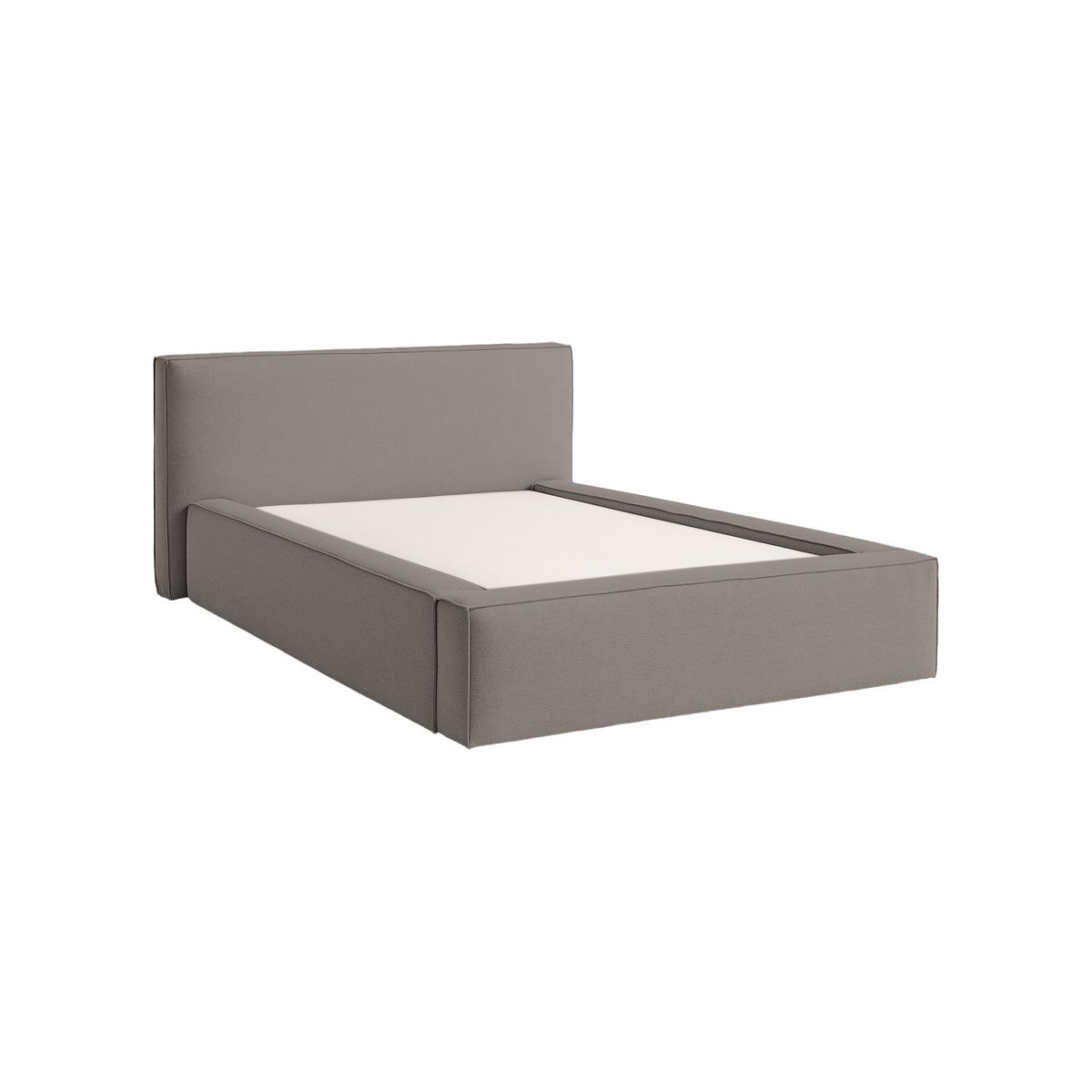 MUEBLES MACRUMO - Cama tapizada Vrasa - Queen Beige oscuro