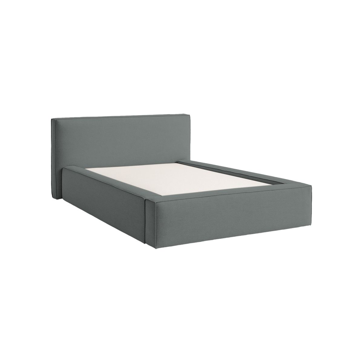 MUEBLES MACRUMO - Cama tapizada Vrasa - Queen Gris oscuro