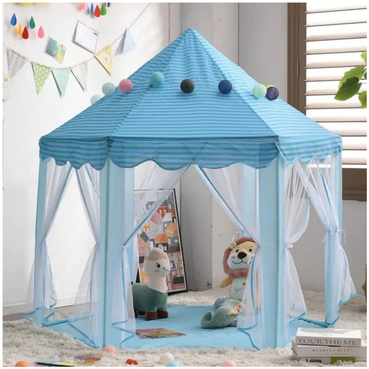INSPIRA MARKET - Carpa Castillo Princesa Portatil para Niñas Niños