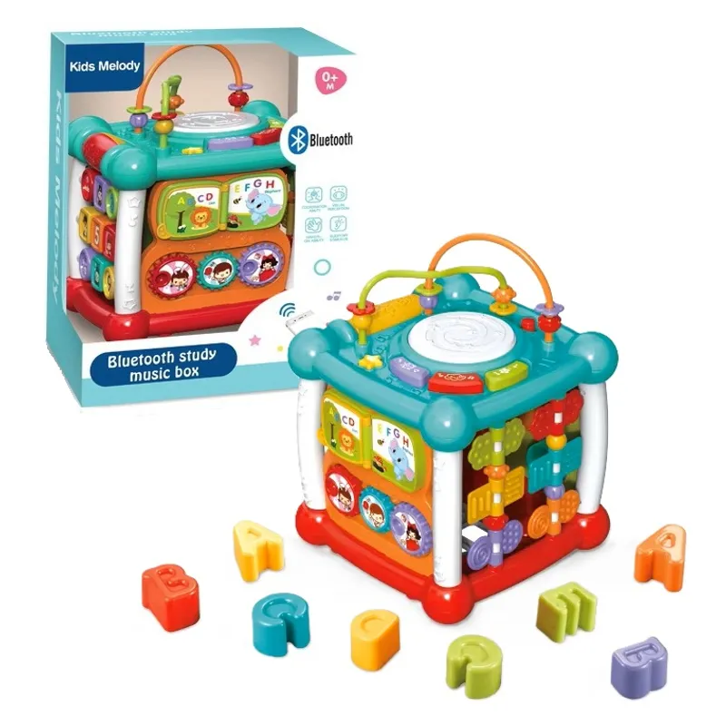 PEQUEÑAS TRAVESURAS - Juguete Cubo Musical Interactivo 6-en-1 con Bluetooth