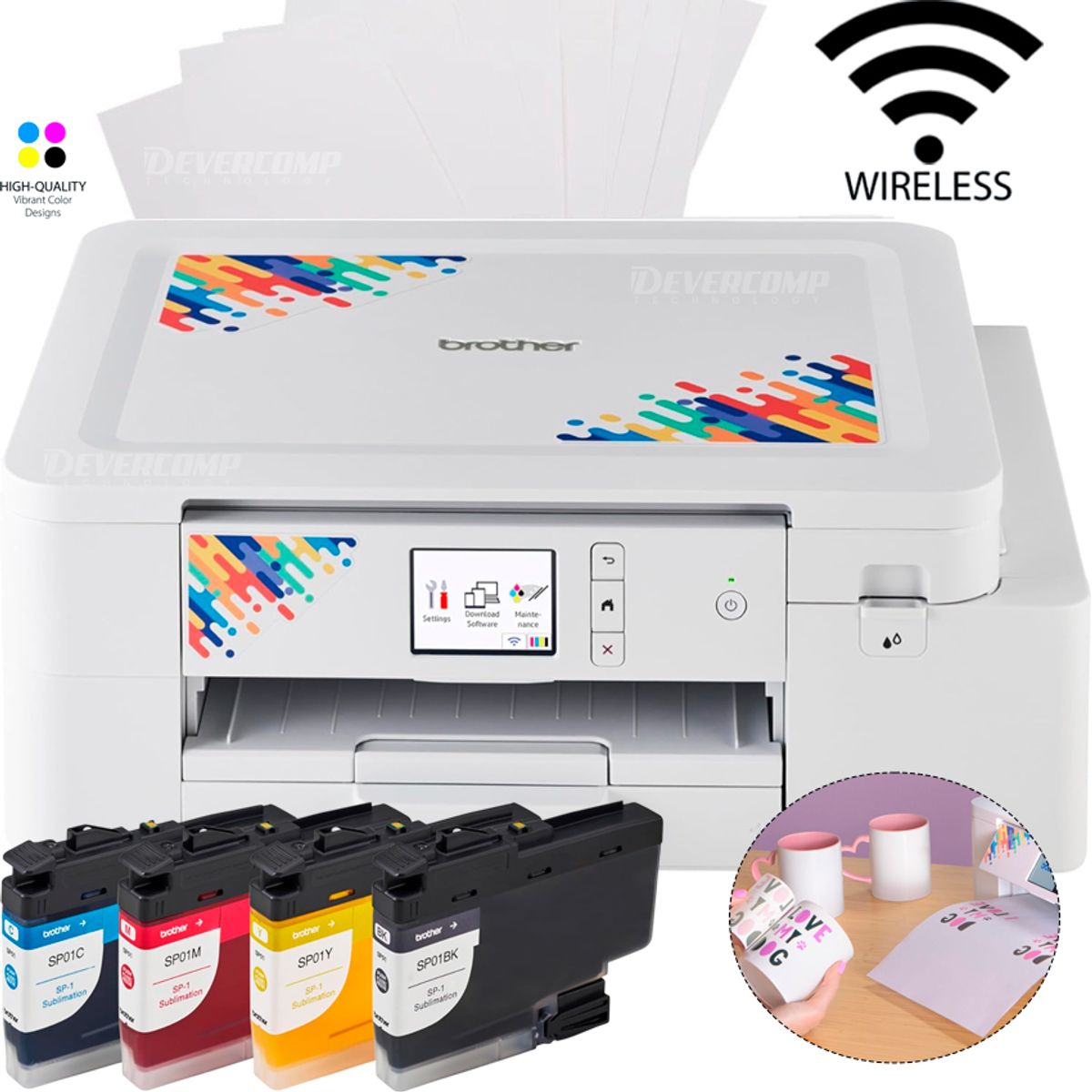 BROTHER - Impresora Brother SP-1 WiFi para Sublimación Formato A4