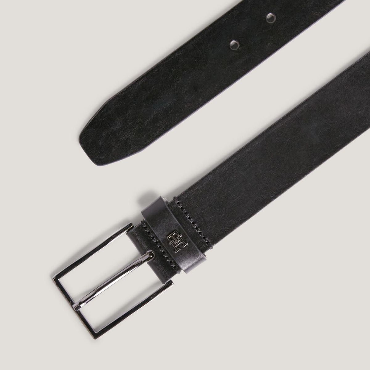 TOMMY HILFIGER - Cinturón de Cuero con hebilla cuadrada