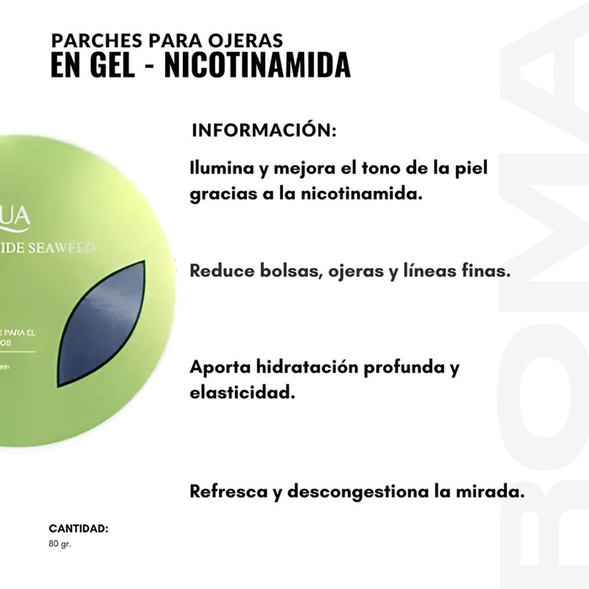 BIOAQUA - PACK 3 MASCARILLA PARA OJERAS EN GEL  NICOTINAMIDA 80G BIOAQUA