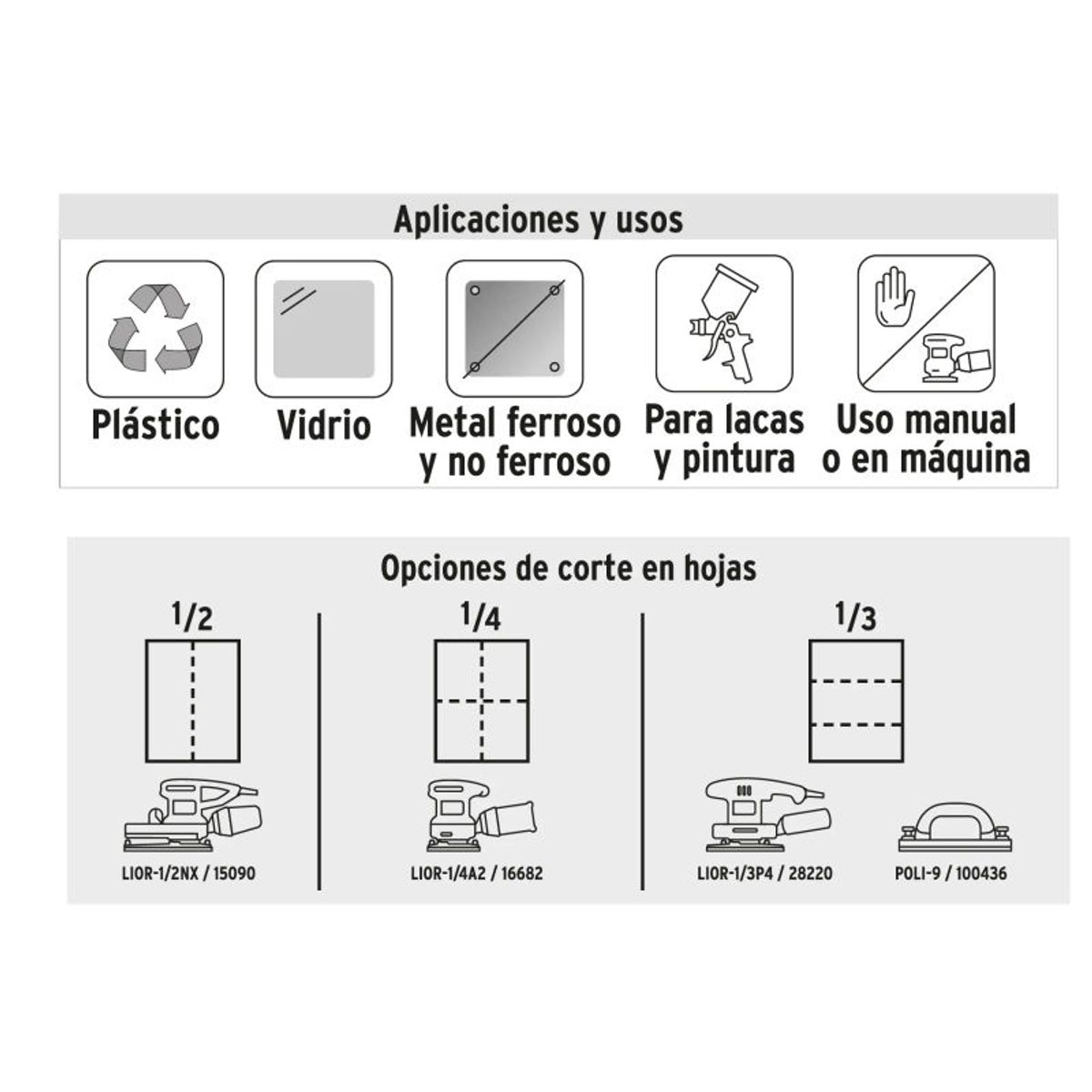 TRUPER - Lija de agua grano 360 de carburo de silicio Truper - 11627
