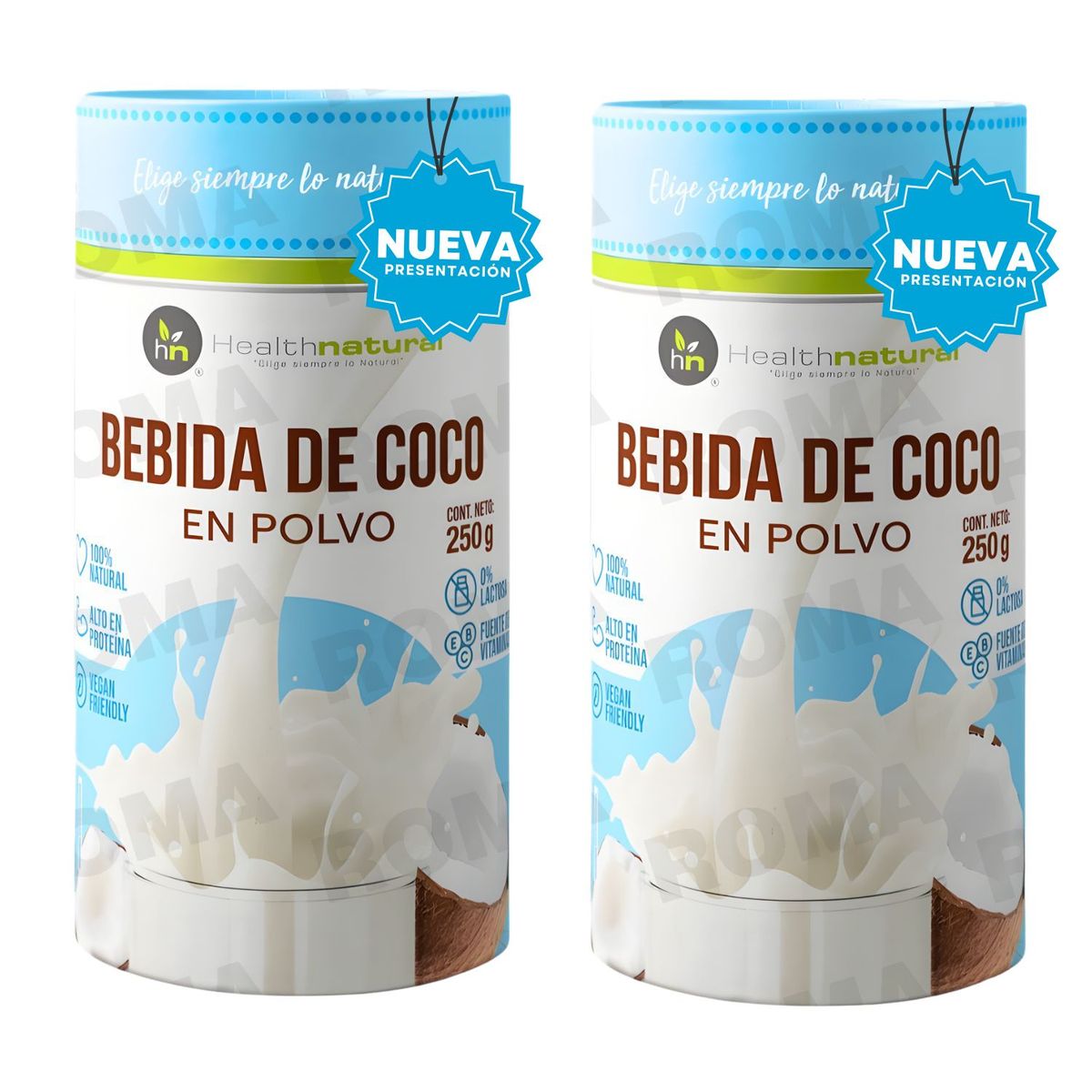 HEALTHNATURAL - PACK 2 BEBIDA DE COCO EN POLVO 250G HEALTHNATURAL