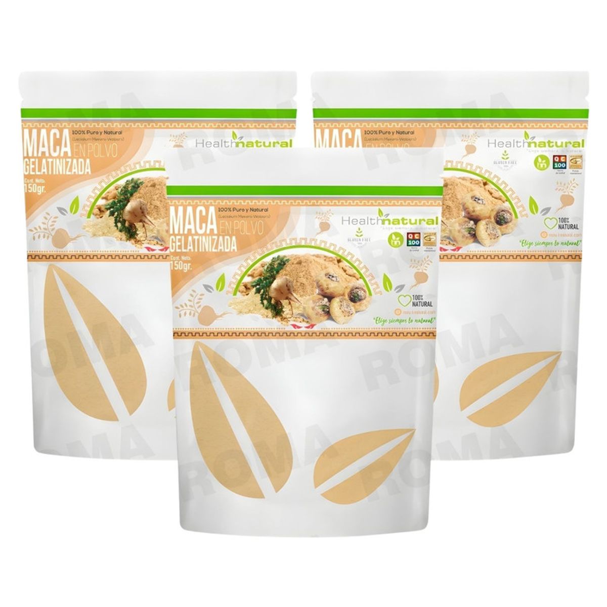 HEALTHNATURAL - PACK 3 MACA GELATINIZADA EN POLVO 150G HEALTHNATURAL