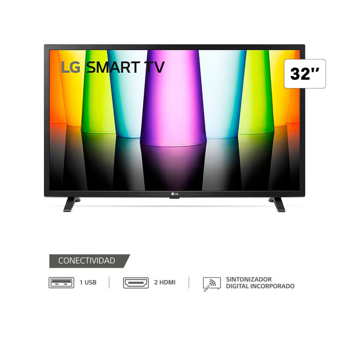 LG - TELEVISOR LG 32 SMART TV LED 32LQ600BPSA + Rack + Antena