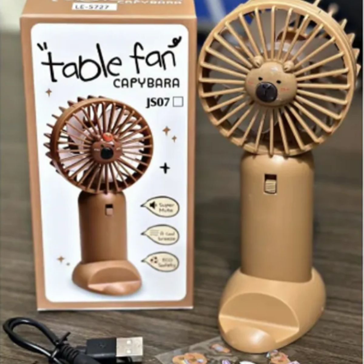 GENERICO - MINI VENTILADOR KAWAI DE CAPYBARA