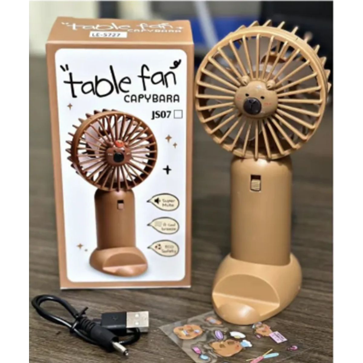 GENERICO - MINI VENTILADOR KAWAI DE CAPYBARA