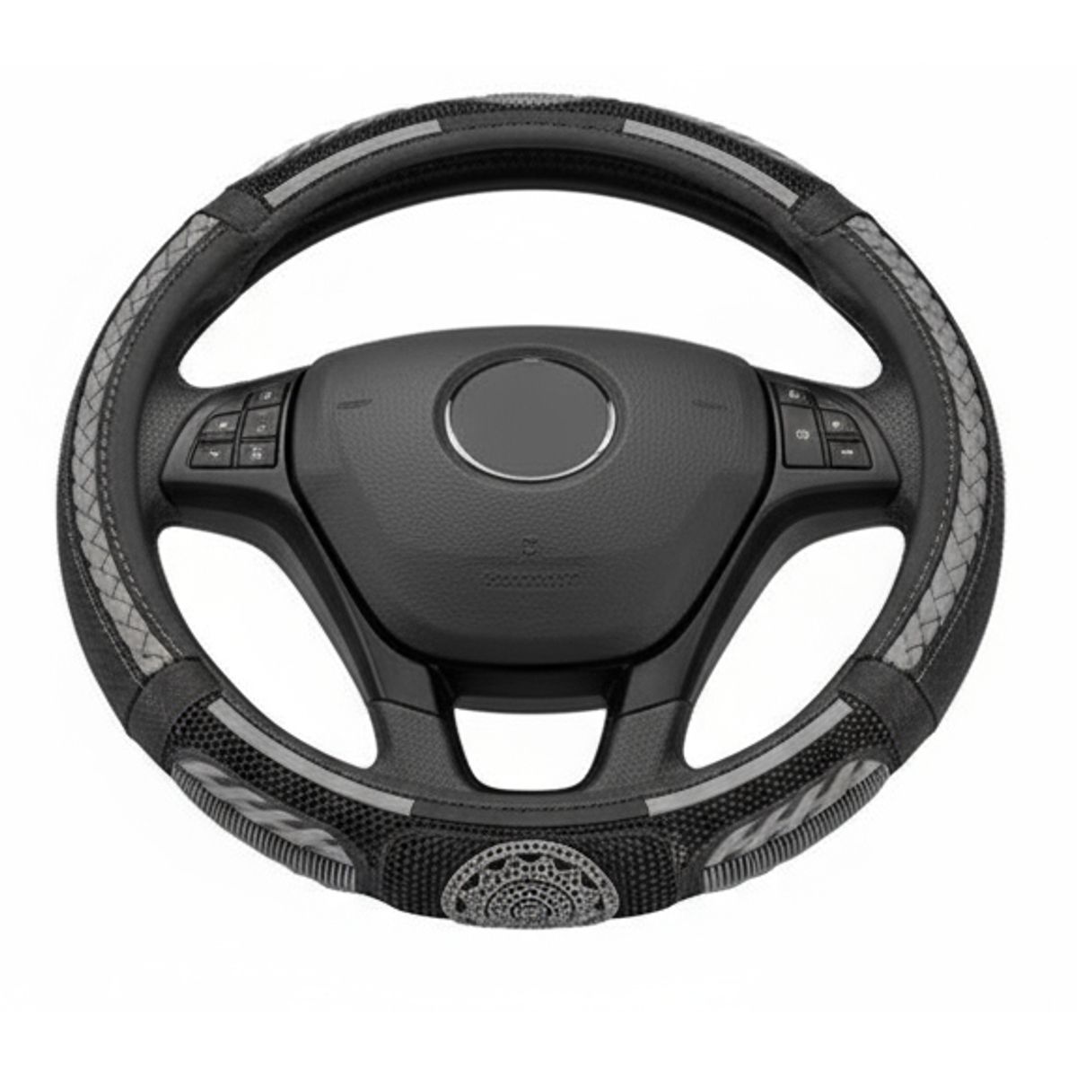 JET - Cubre Volante Malla Premium con Bordado Elegante Universal Antideslizante