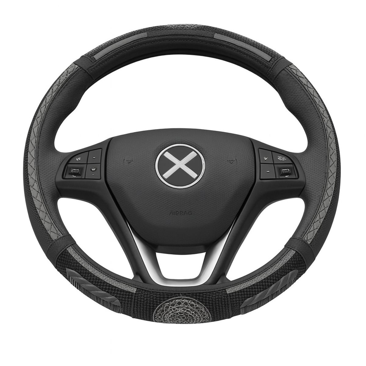 JET - Cubre Volante Malla Premium con Bordado Elegante Universal Antideslizante