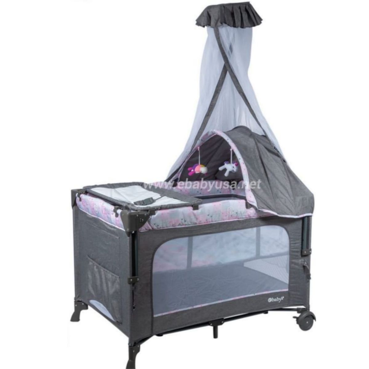 EBABY - Cuna Colecho Mecedora Dacora 750-2 Rosado