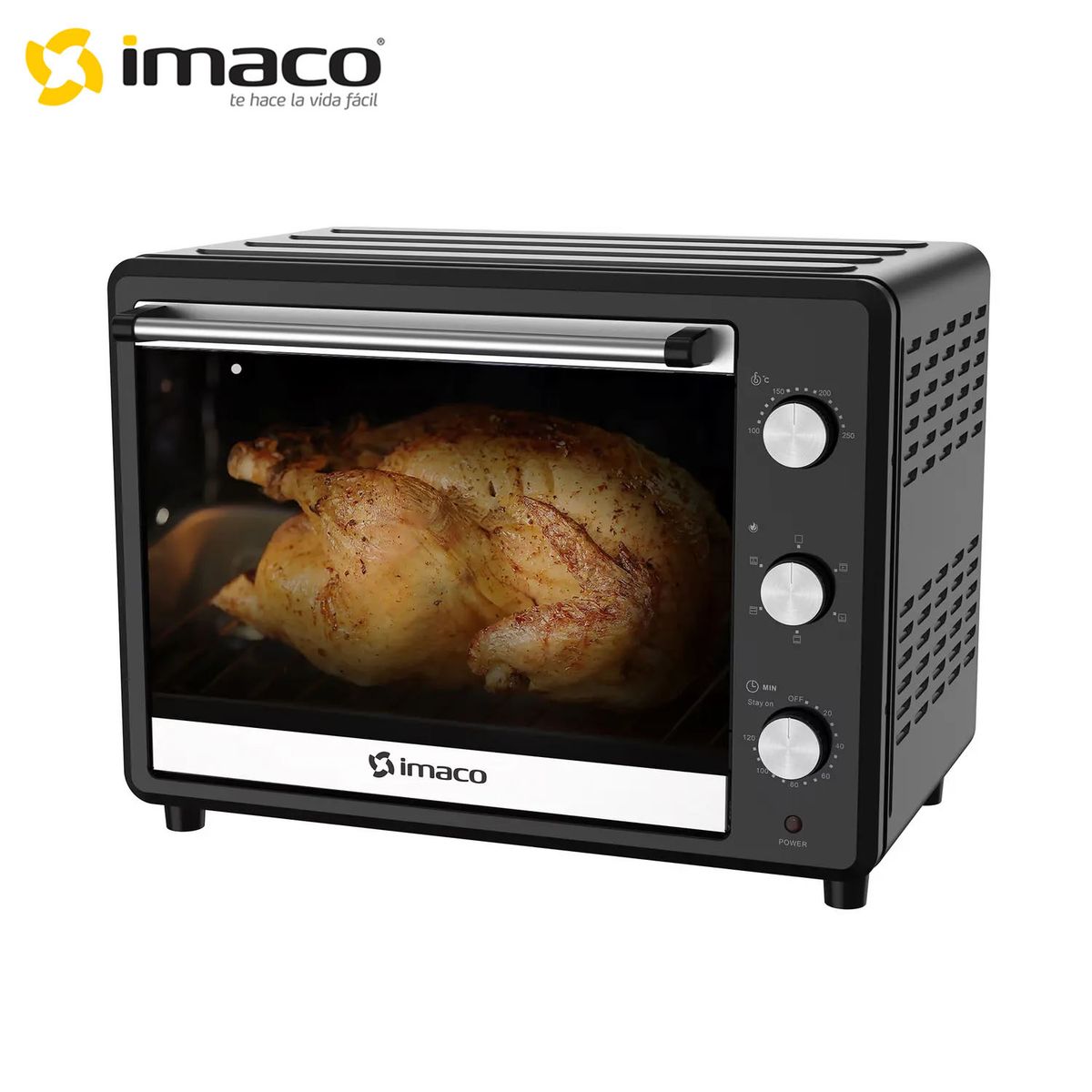 IMACO - Horno Eléctrico negro 55 litros c/rosticero HEB55R Imaco