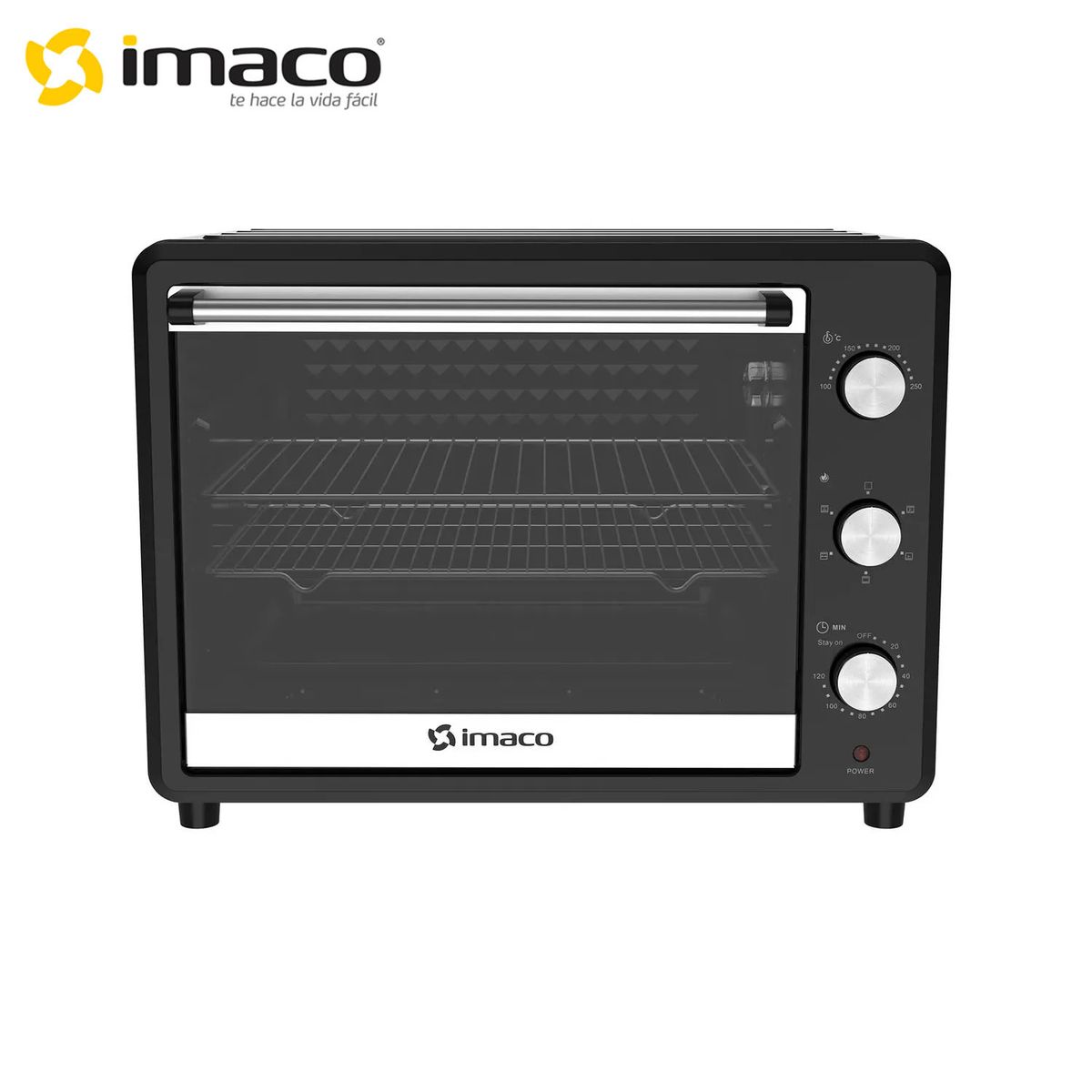 IMACO - Horno Eléctrico negro 55 litros c/rosticero HEB55R Imaco