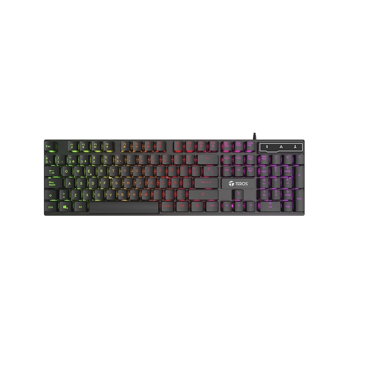 TEROS - Teclado Gamer TEROS TE-4072G RGB USB Negro