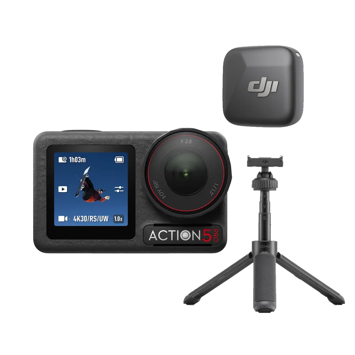 DJI - DJI Pack para Vlogs Osmo Action 5 Pro (Mic Mini + Minibrazo extensible)