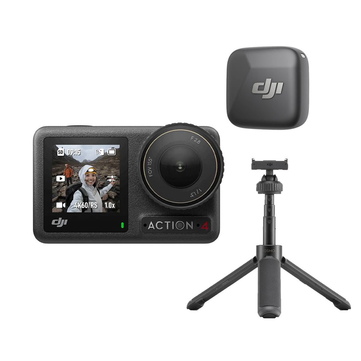 DJI - Cámara de acción DJI Pack para Vlogs Osmo Action 4 (DJI Mic Mini + Minibrazo extensible)