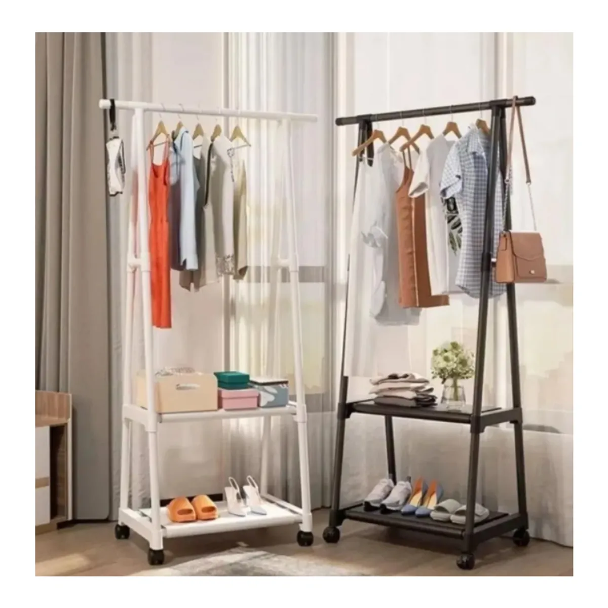 GENERICO - Organizador Colgador De Ropa Perchero Zapatero Estante