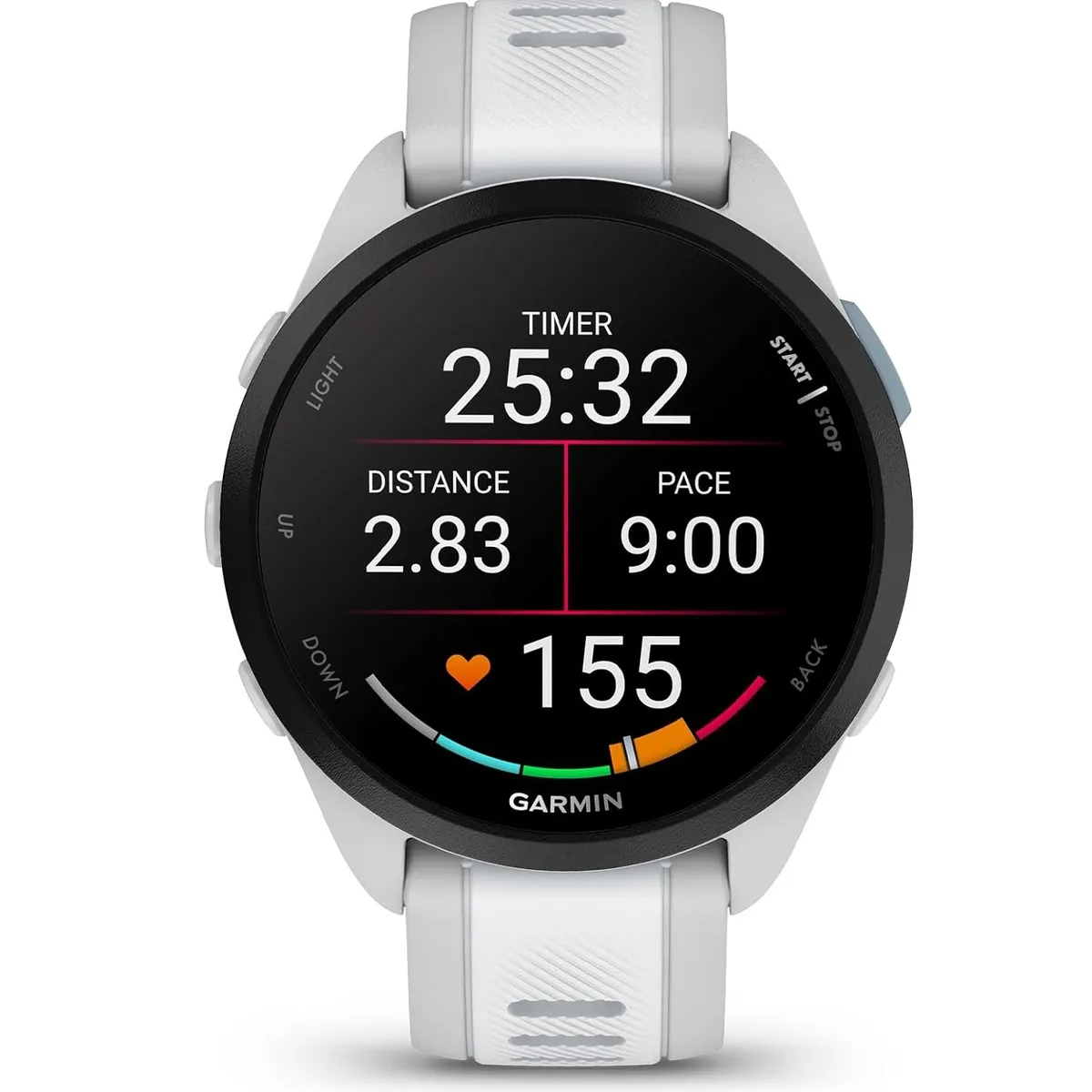 GARMIN - Garmin Forerunner 165 GPS Running Smartwatch - Whitestone