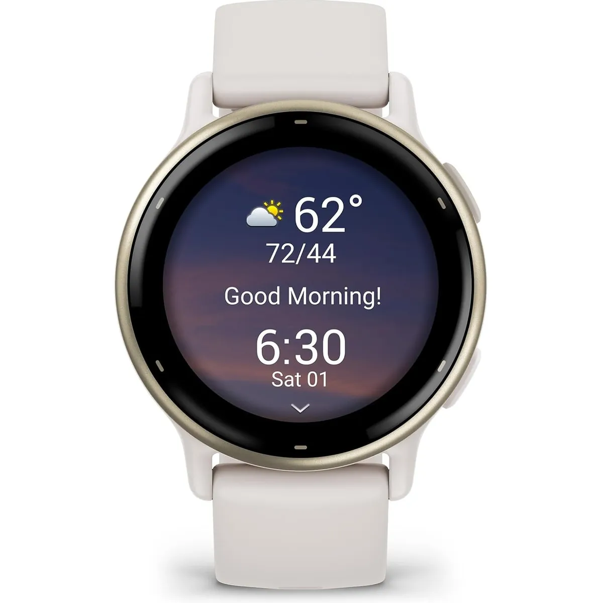 GARMIN - Garmin Vívoactive 5 GPS Smartwatch - Ivory/ Cream Gold