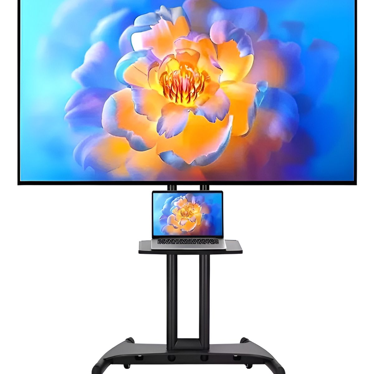 U BUY - Soporte Tv Con Ruedas Portátil Ajustable De Piso 35 A 75