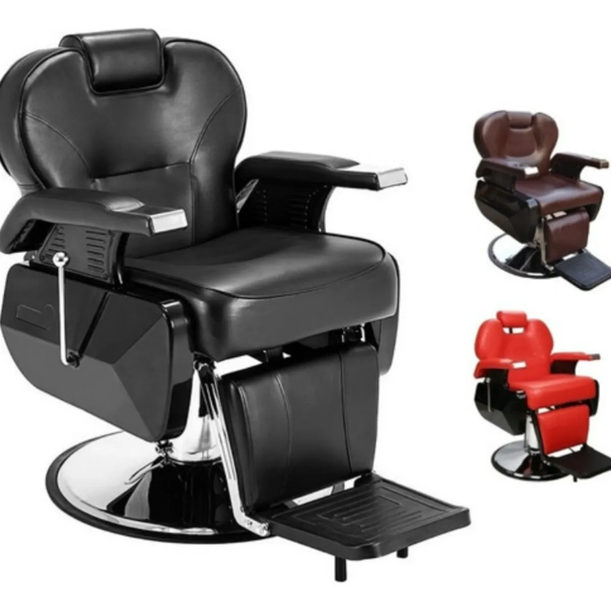 ANYHOGAR - Sillón Peluquería Estética Reclinable Color Negro