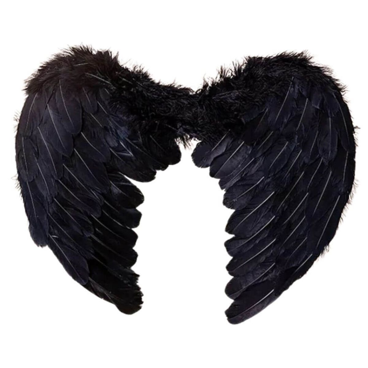 GENERICO - Alas de Angel Negras Disfraz de Angel - Niños y Adultos