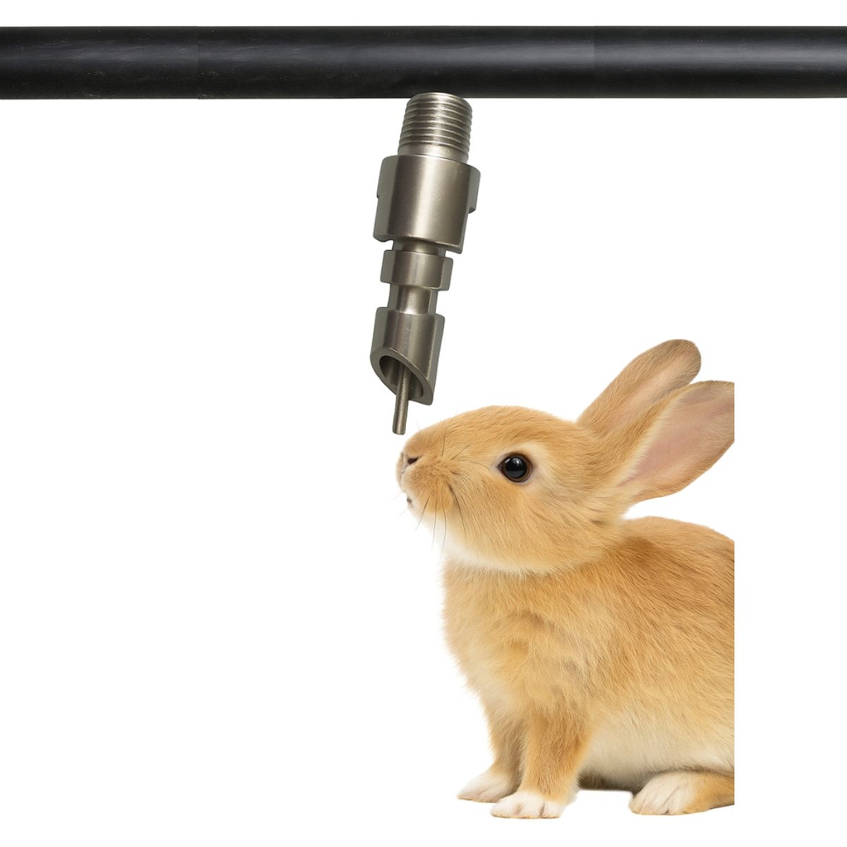 GENERICO - PACK X6 BEBEDERO PREMIUM PARA CONEJO CUY ACERO INOX