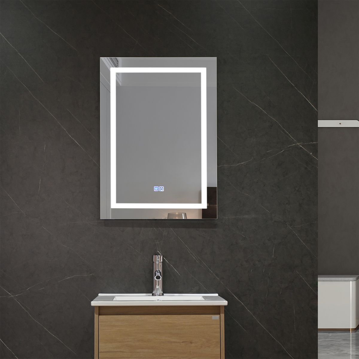 KLIPEN - ESPEJO CLUZ LED SINGAPUR RECTAN 80X60CM