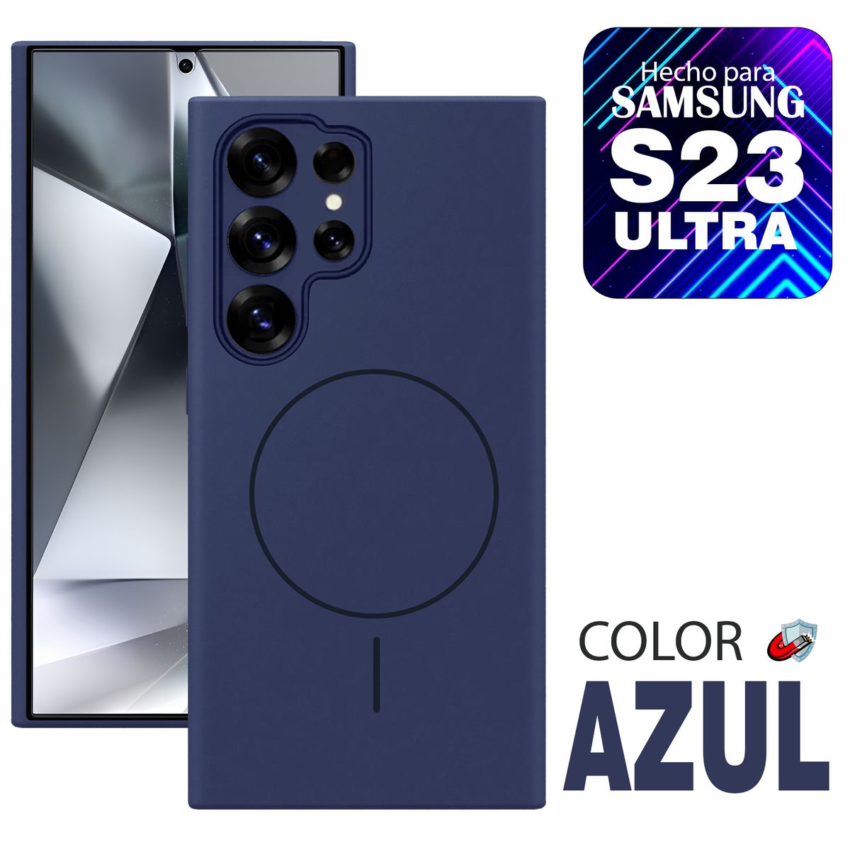 GENERICO - Case MagSafe Compatible para Samsung S23 ULTRA  Azul