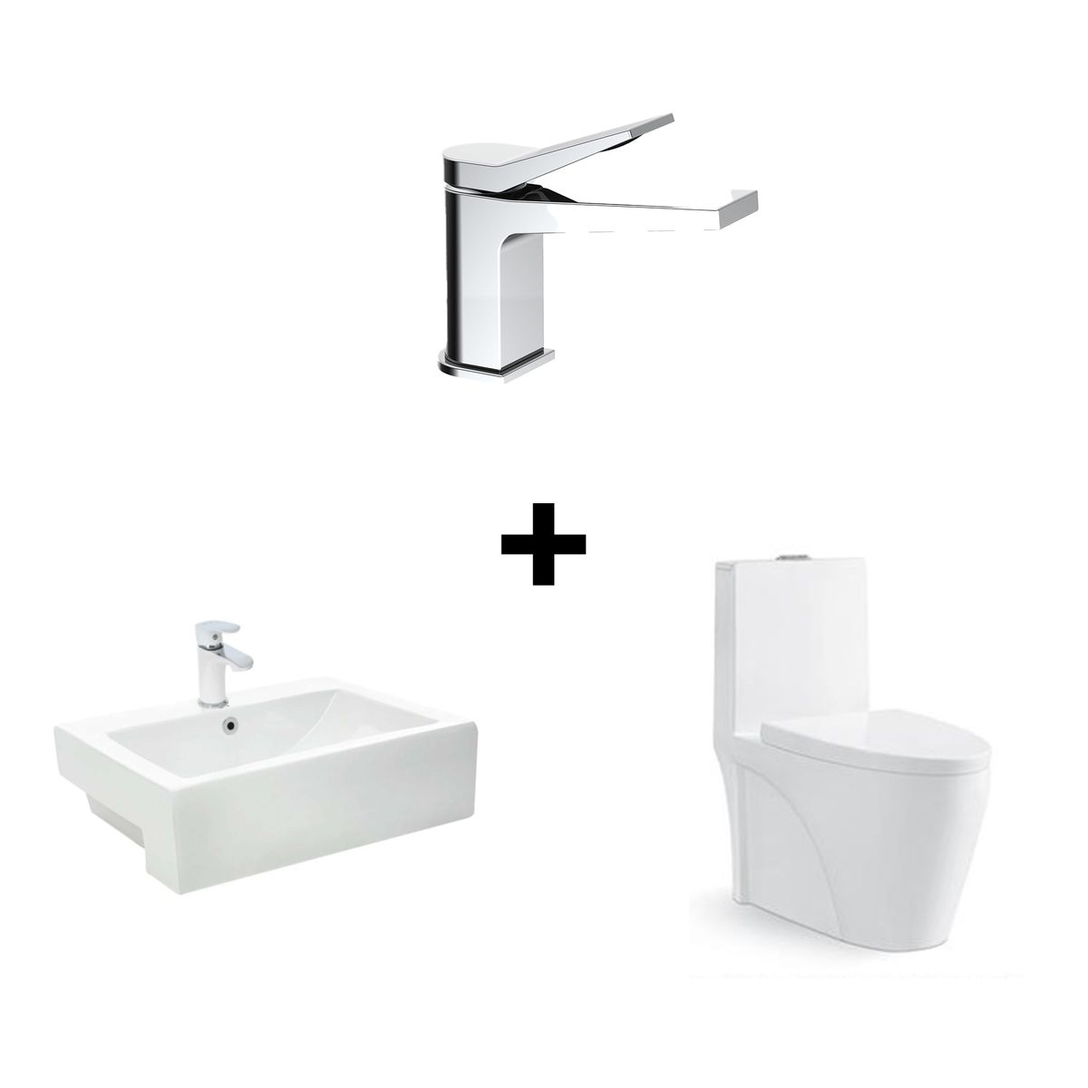 KLIPEN - COMBO KLIPEN INODORO ATLAS + BOWL NOELIA + GRIFERÍA ATLAS BAJA