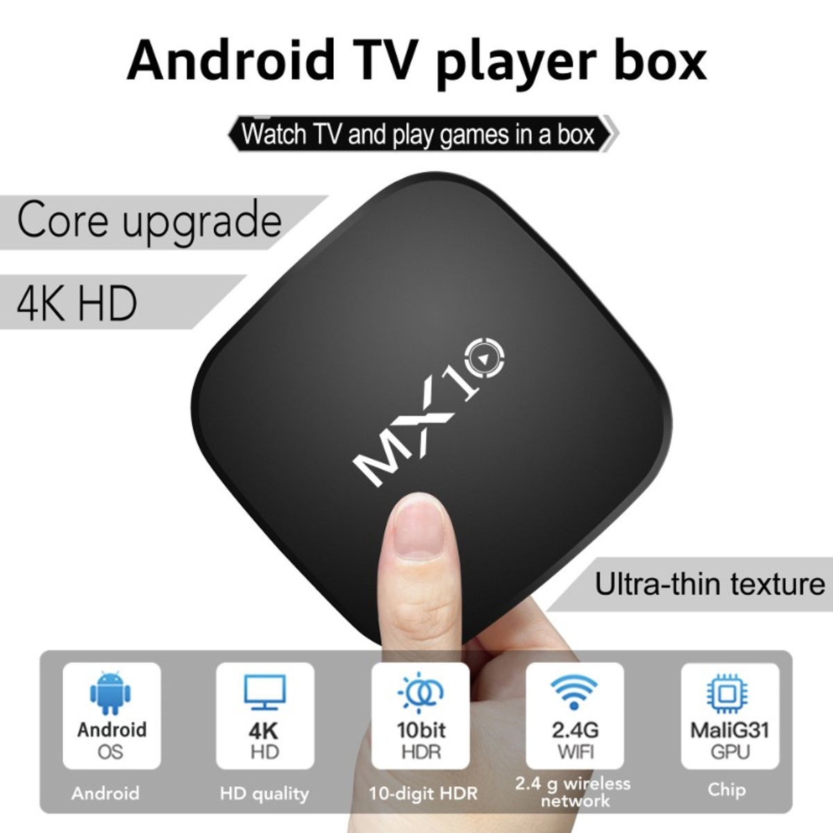 GENERICO - TV Box MX10 decodificador convertidor Smart TV
