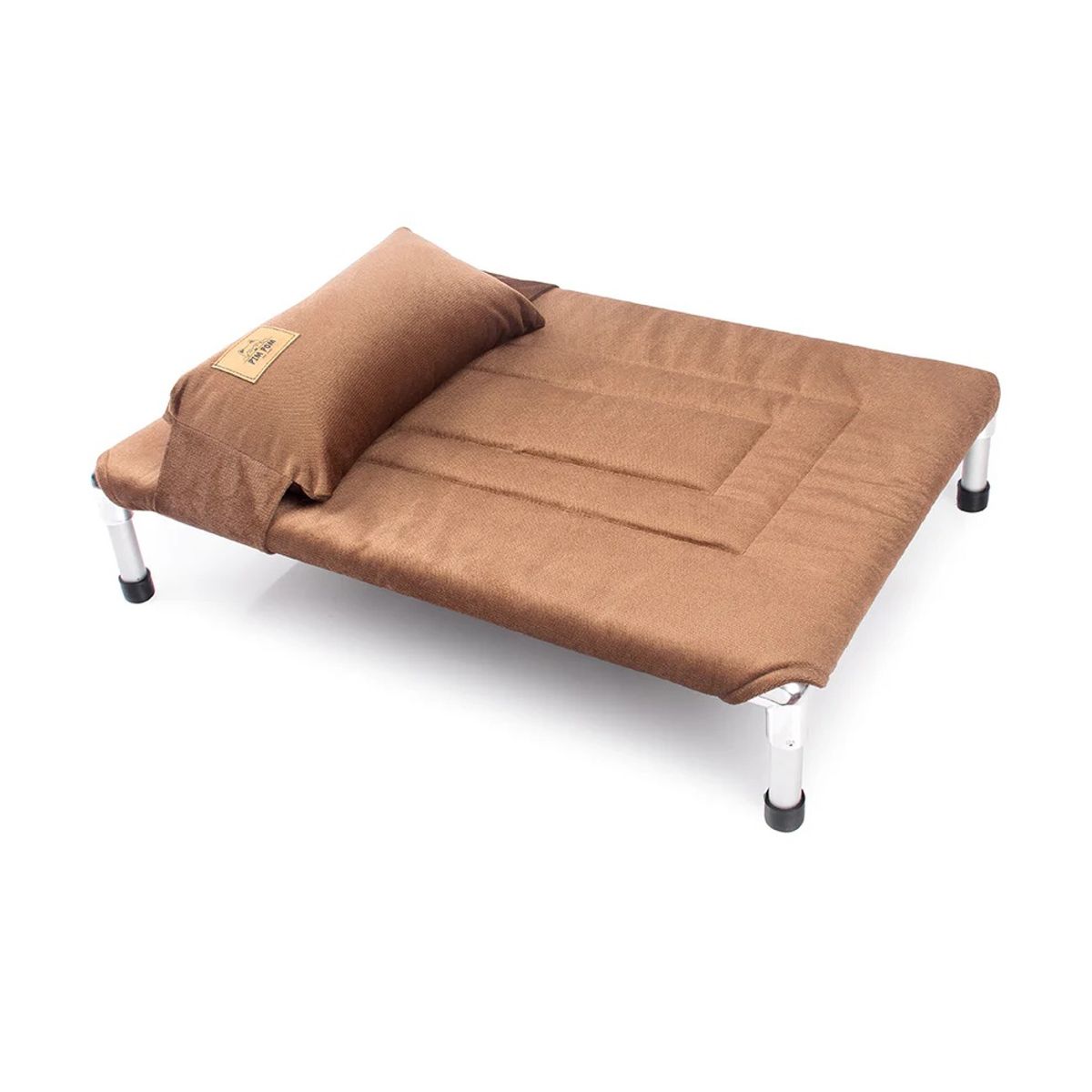 GENERICO - CAMA PARA PERRO TIPO HAMACA TELA TAPIZ TALLA L - MARRÓN + ALMOHADA DE REGALO