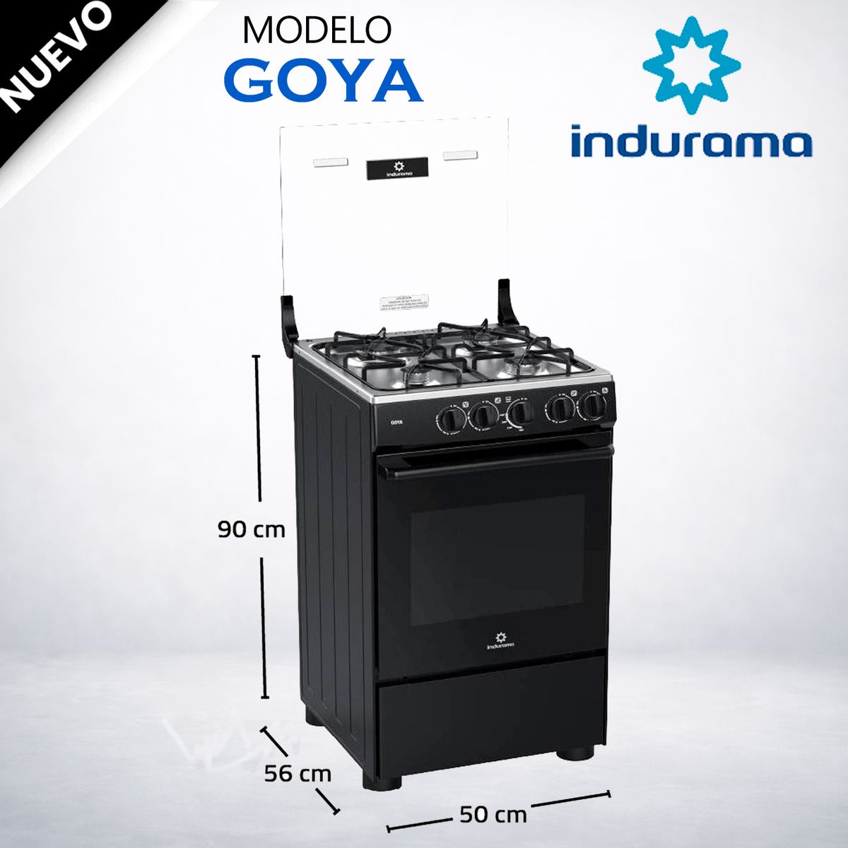 INDURAMA - Cocina a Gas Indurama 4 Hornillas Goya