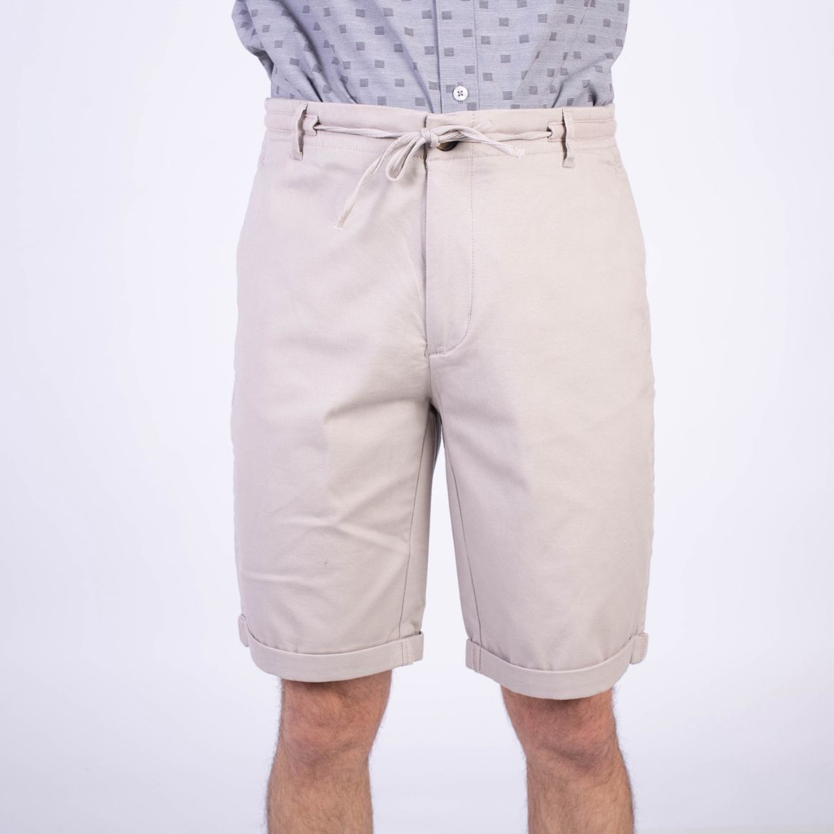 PIERRE CARDIN - BERMUDA DE DRILL ETQ AZUL SH-6204SHH