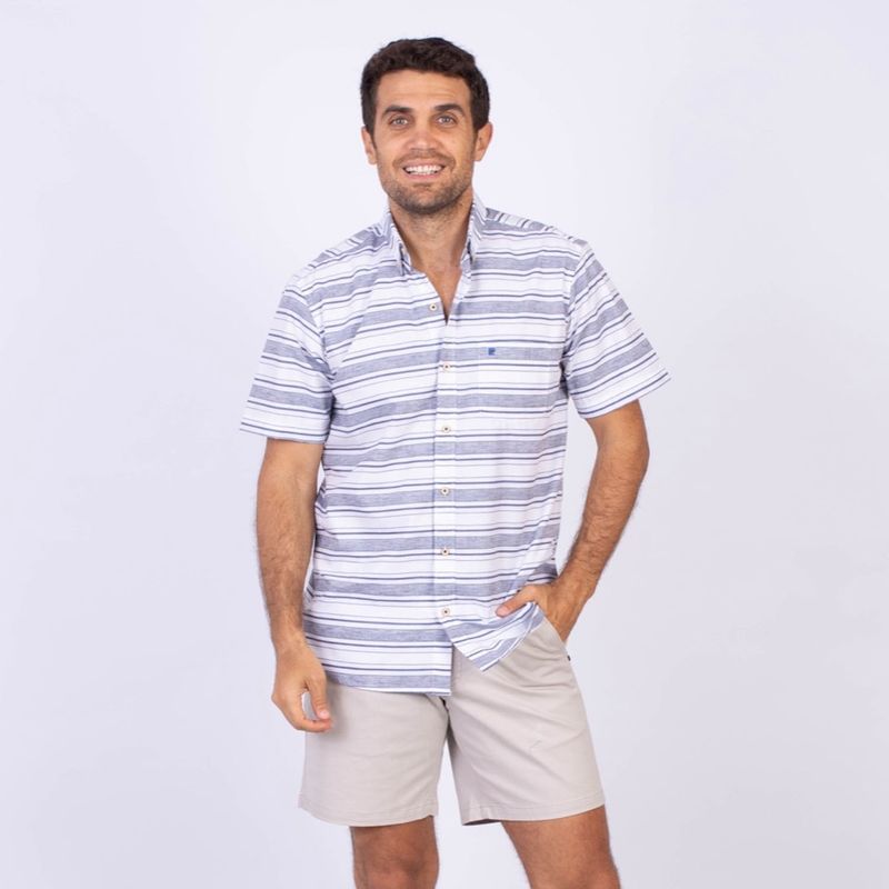 PIERRE CARDIN - CAMISA MC ETQ AZUL PC-62637CAA