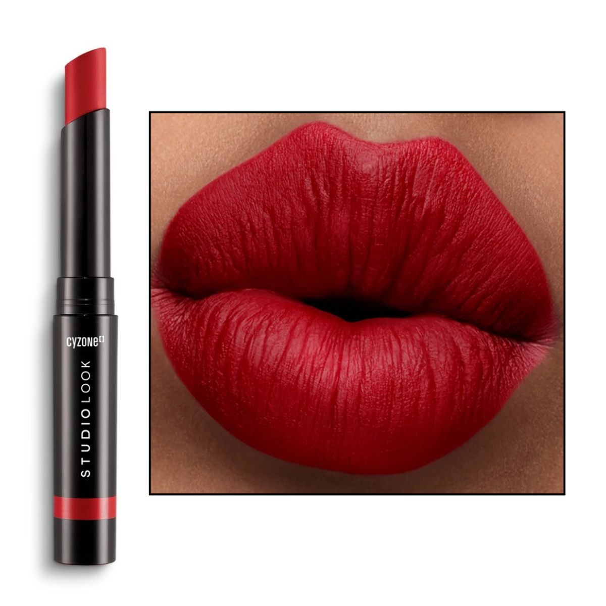Cyzone - Labial en Barra Supermate Lips Studio Look deep red