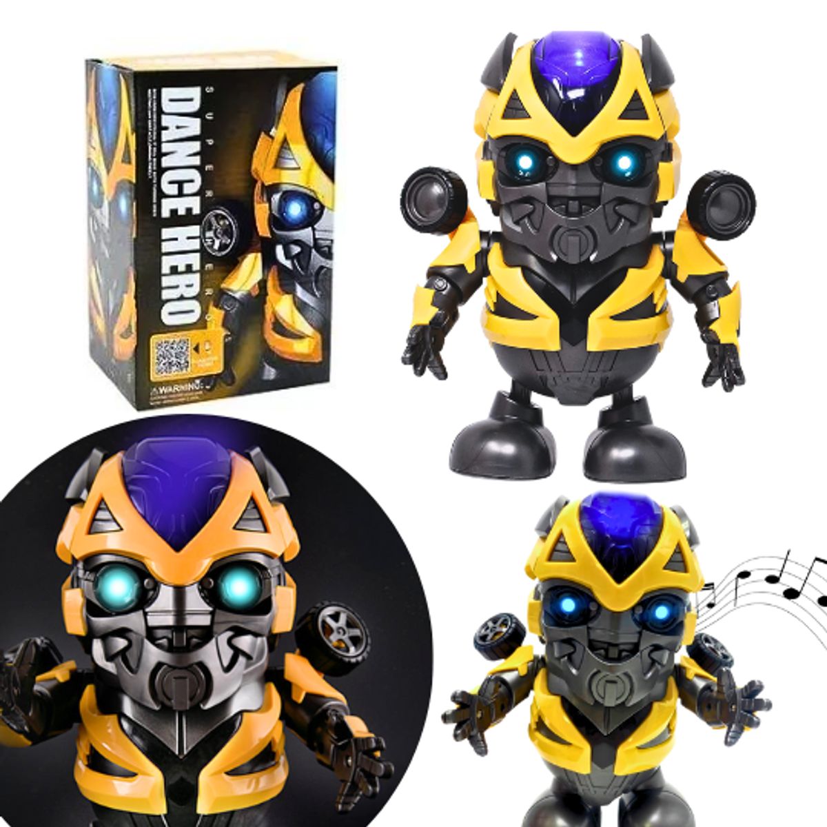 GENERICO - Juguete Interactivo Robot Bailarín Electrónico Transformers Bumblebee