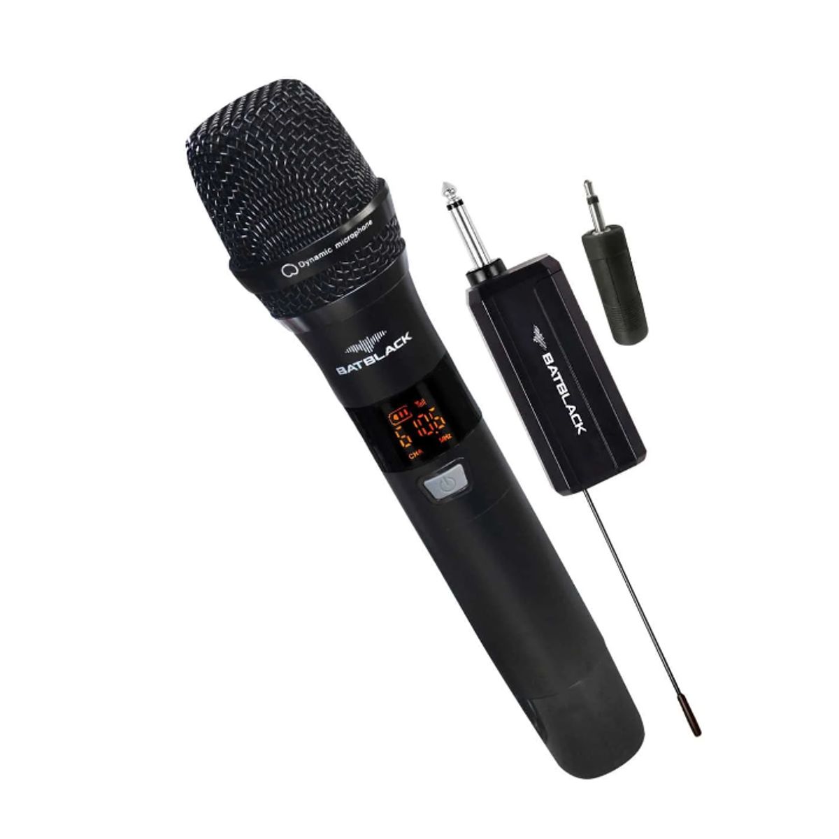 BATBLACK - Micrófono Inalámbrico UHF Recargable BT-LR51 BATBLACK