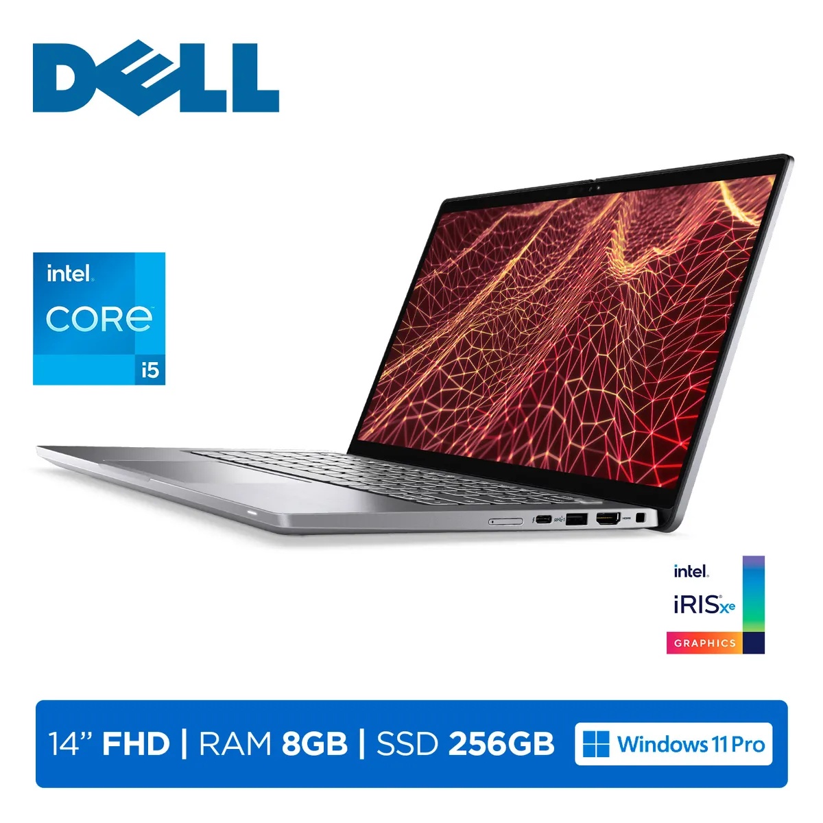 DELL - Laptop Dell Latitude 7430 Core i5-1235U RAM 8GB SSD 256GB 14 FHD Windows 11 Pro Peso 12 Kg Black