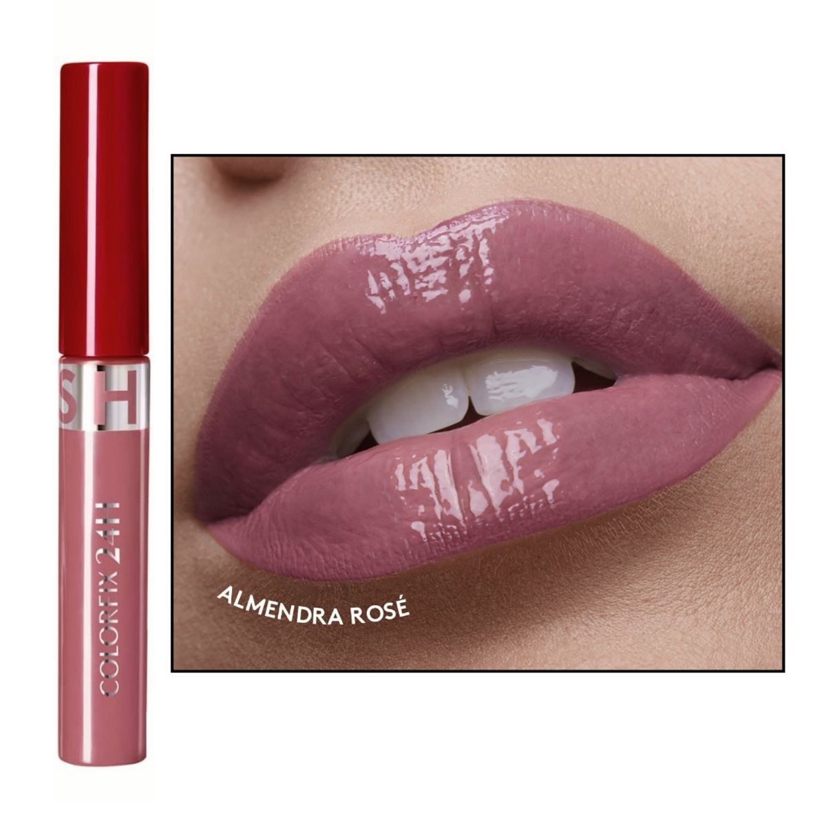 ESIKA - Labial Líquido brillante colorfix 24h ésika almendra rose shine