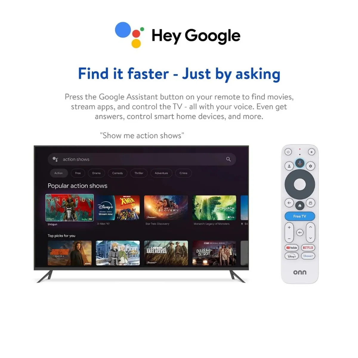 GOOGLE - Watch Onn Google Tv Full Hd Streaming 8gb Caja Azul 2024