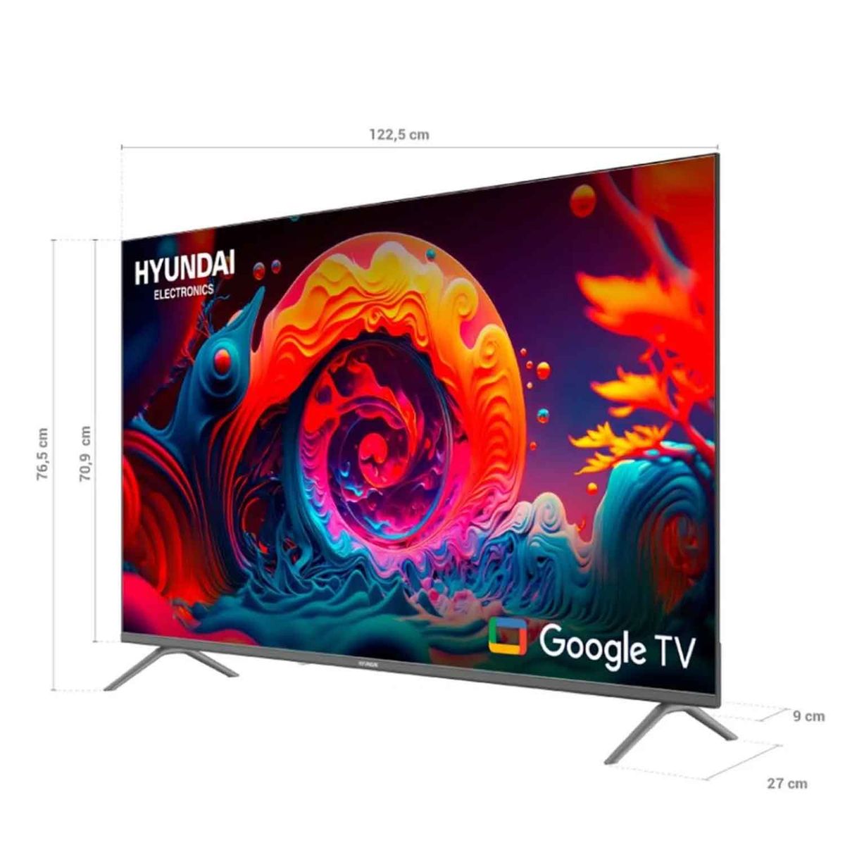 HYUNDAI - Televisor HYUNDAI QLED 55 Pulg HYLED5529QG 4K UHD GOOGLE TV