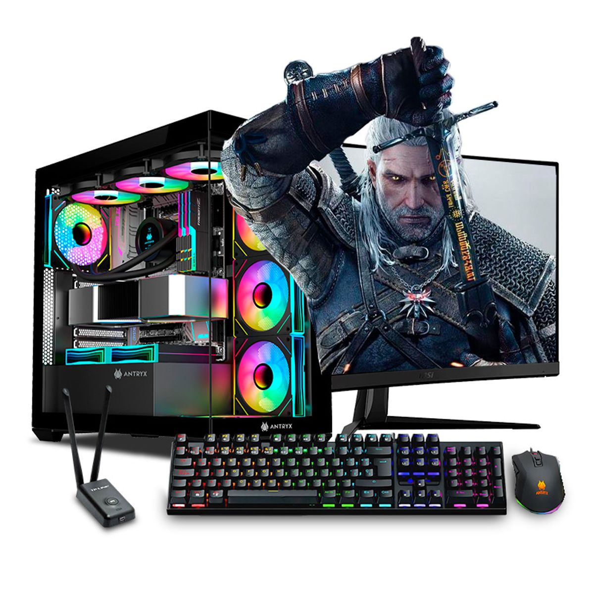 RYZEN - Pc Gamer AMD Ryzen 9 9950X3D 32GB DDR5 1TB 27 RTX5070TI 16GB Mipclista FALKOR COMPUTADORA