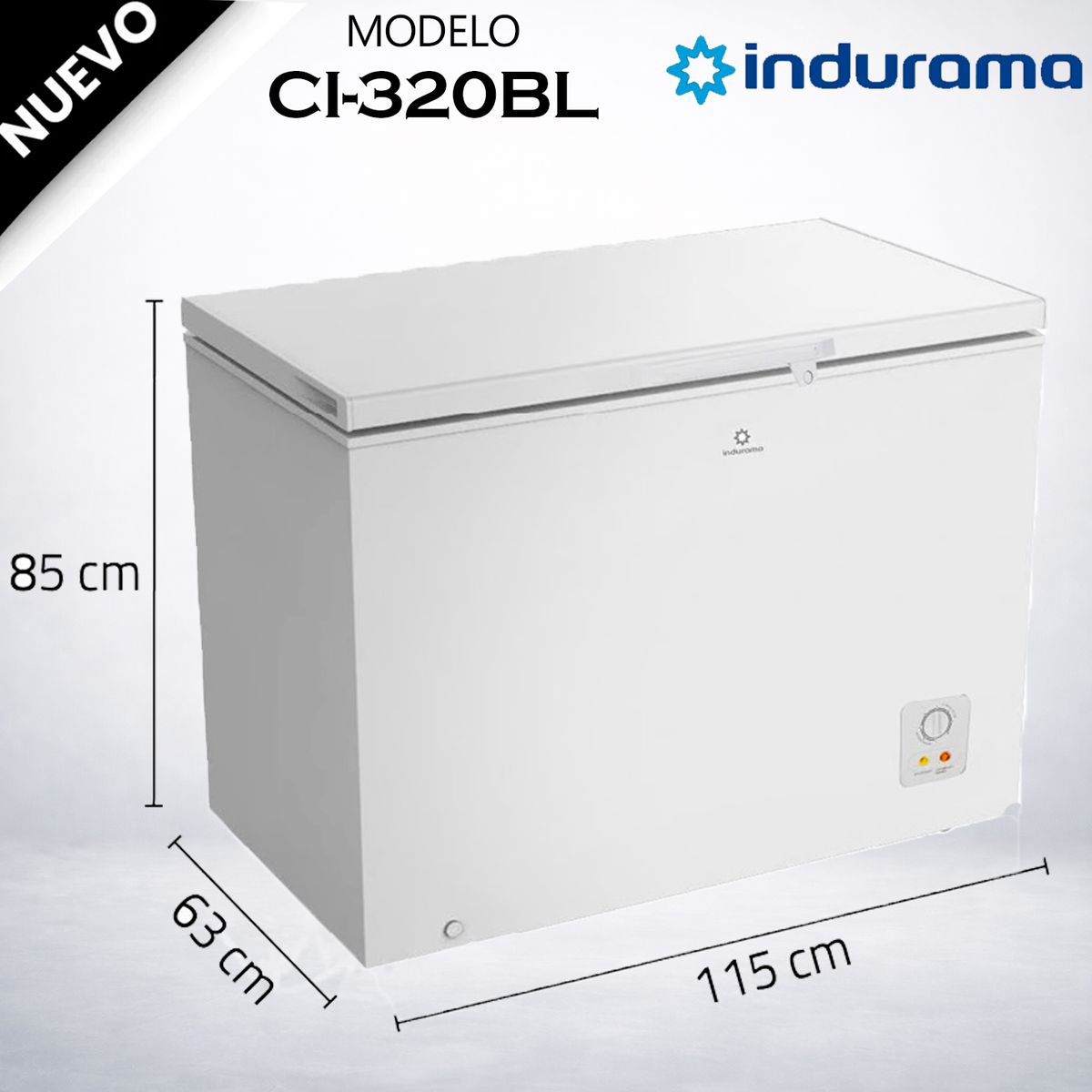 INDURAMA - Congeladora Indurama Defrost 297 Litros CI-320BL