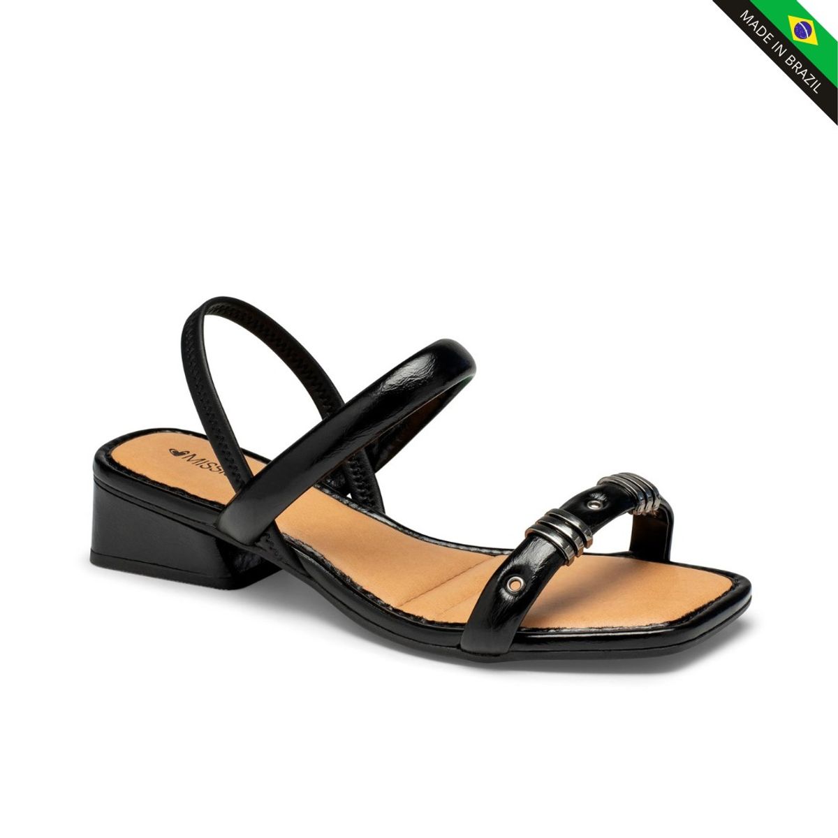 MISSISSIPI - SANDALIA TACO BLOCK MISSISSIPI ME340-ME342-0001 PRETO
