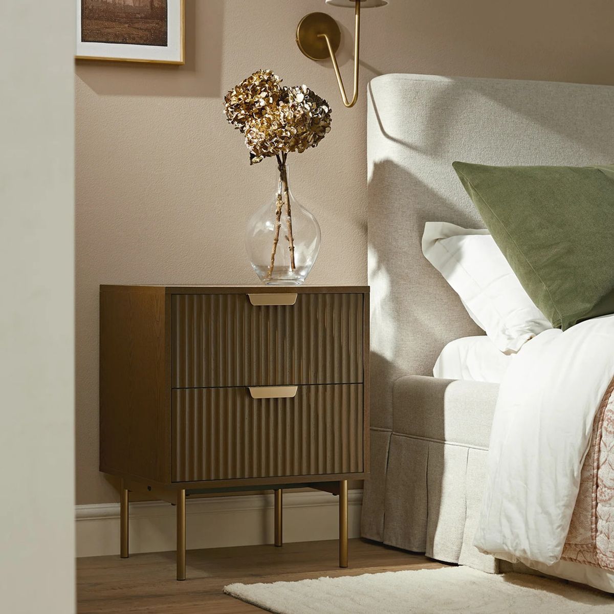 R&R MUEBLES - Velador Moderno Marse Marrón R&R MUEBLES